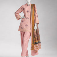 Lawn Multicolor Unstitched Suit - J. Junaid Jamshed