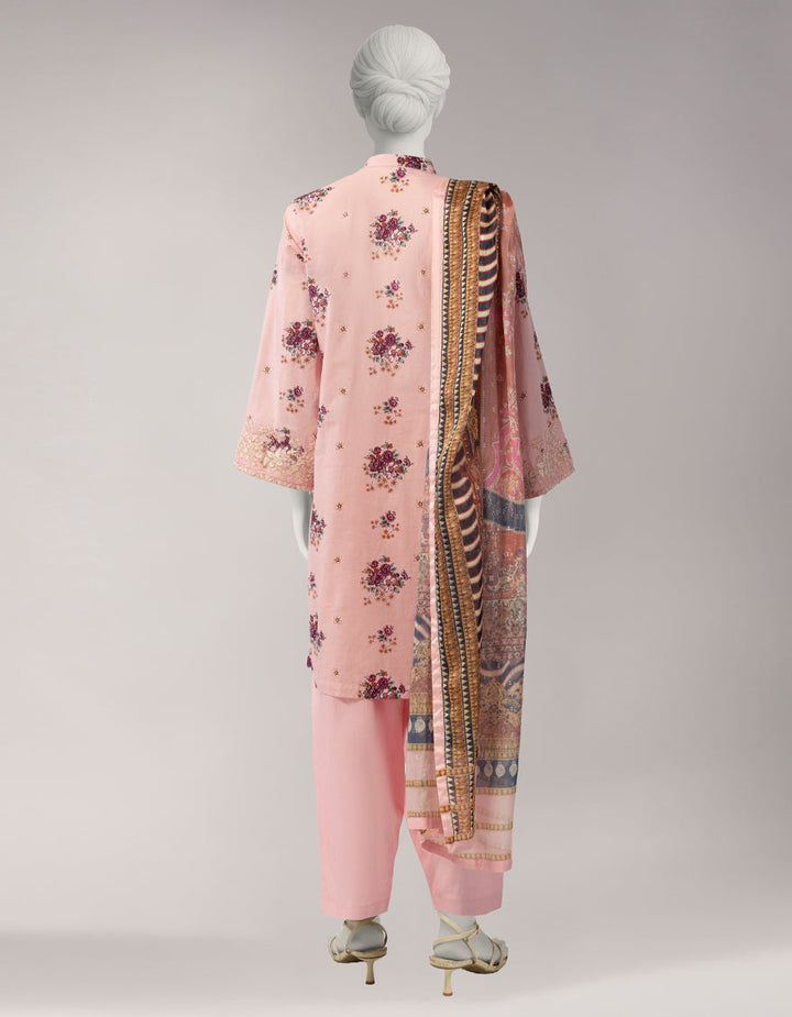 Lawn Multicolor Unstitched Suit - J. Junaid Jamshed