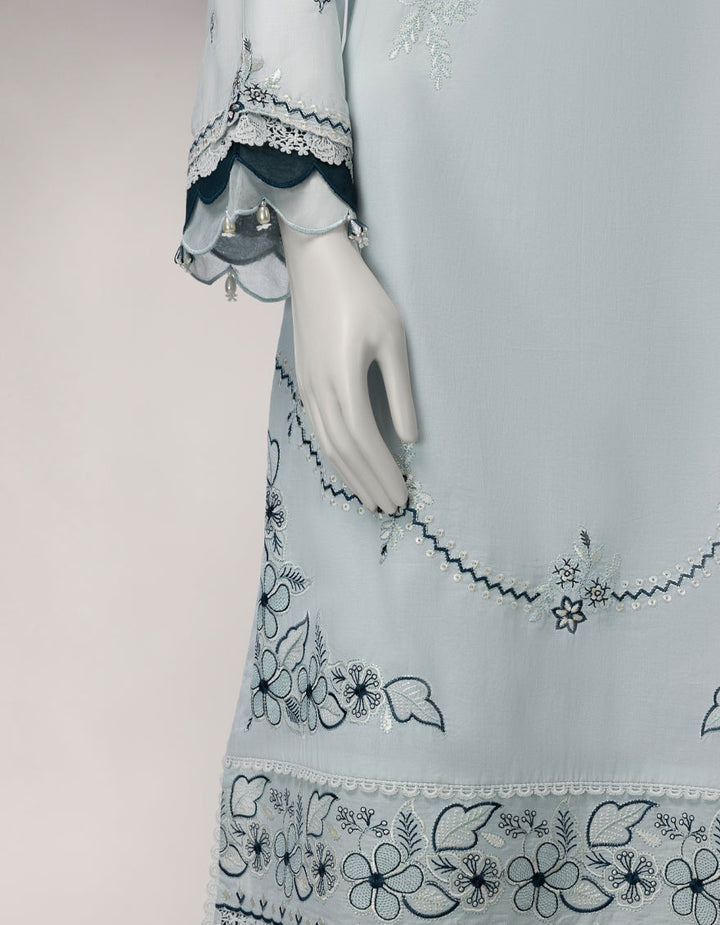 Lawn Sky Blue Unstitched Suit - J. Junaid Jamshed