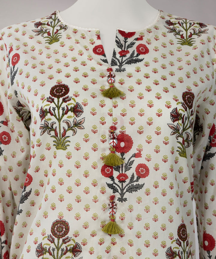 Lawn Off White Unstitched Suit - J. Junaid Jamshed