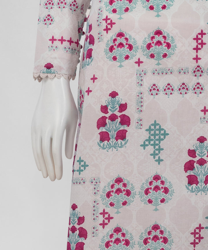 Lawn White Unstitched Suit - J. Junaid Jamshed