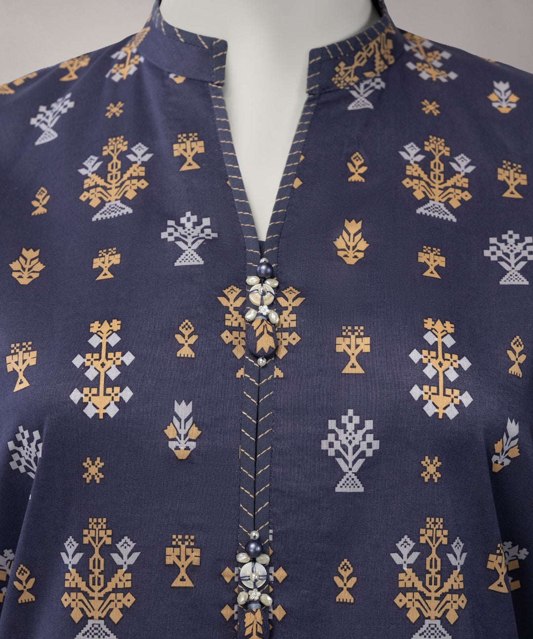 Lawn Purple Unstitched Suit - J. Junaid Jamshed