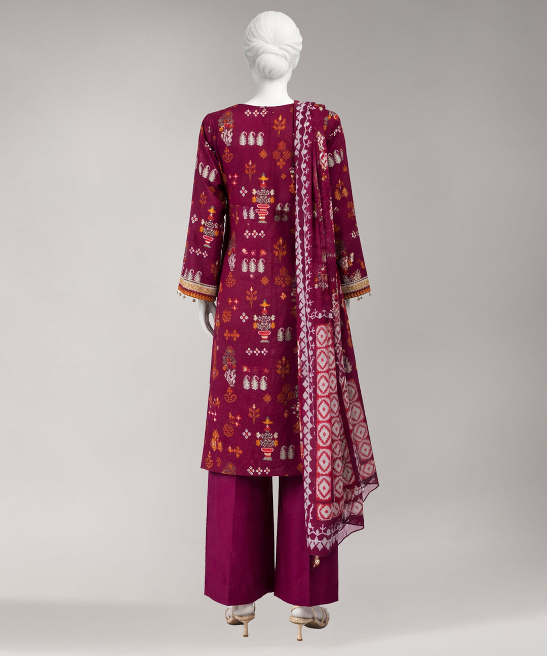 Lawn Multicolor Unstitched Suit - J. Junaid Jamshed
