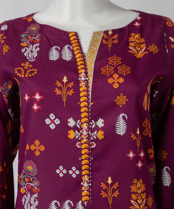 Lawn Multicolor Unstitched Suit - J. Junaid Jamshed