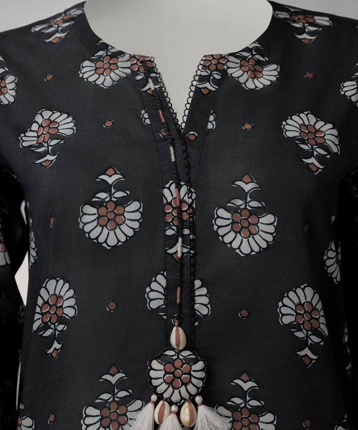 Lawn Grey Unstitched Suit - J. Junaid Jamshed
