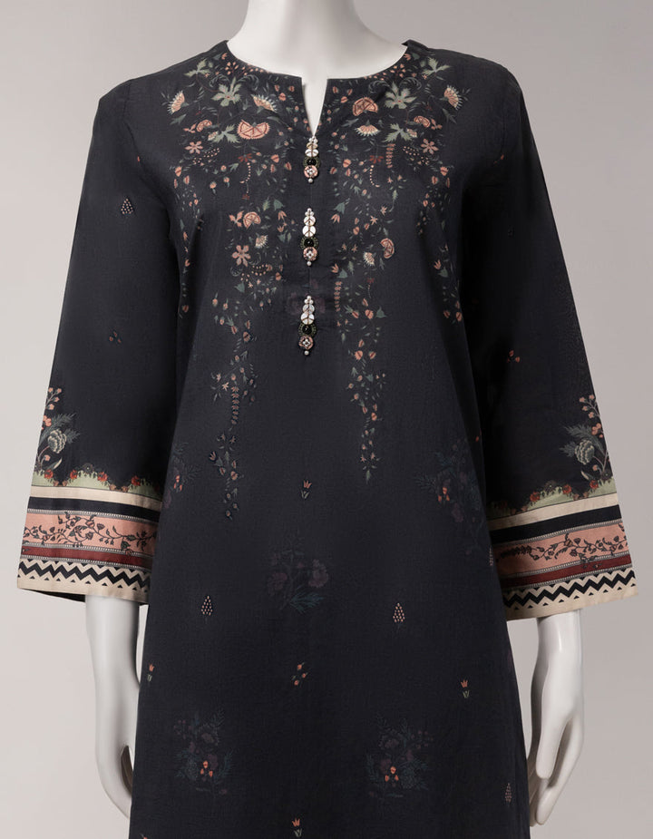 Lawn Charcoal Unstitched Suit - J. Junaid Jamshed