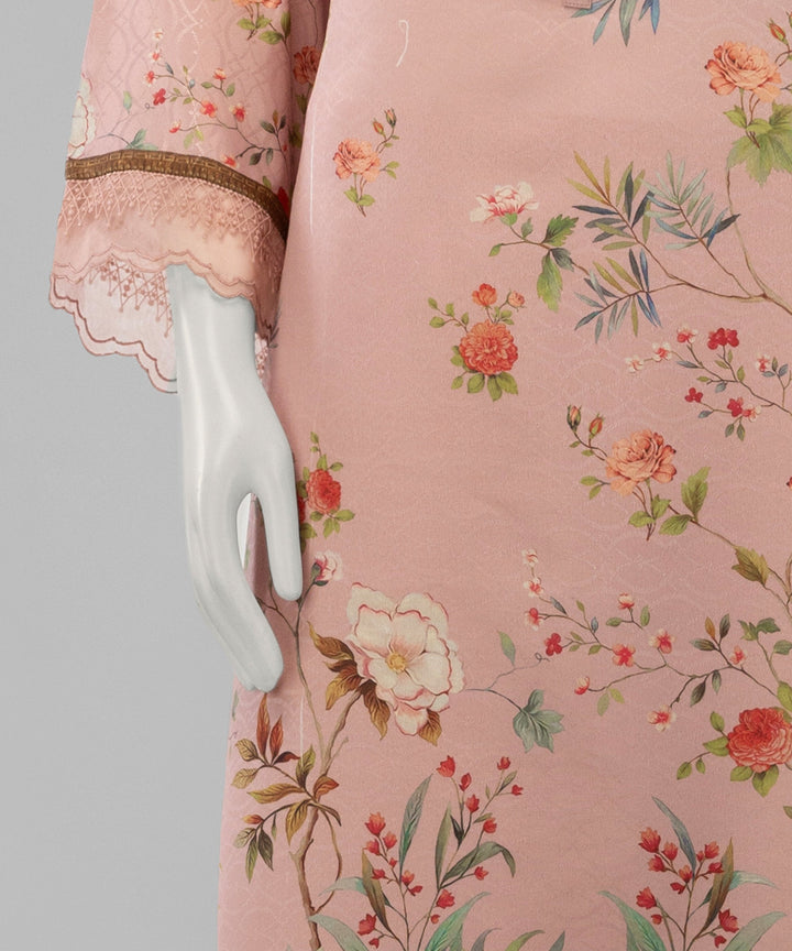 Lawn Pink Unstitched Suit - J. Junaid Jamshed