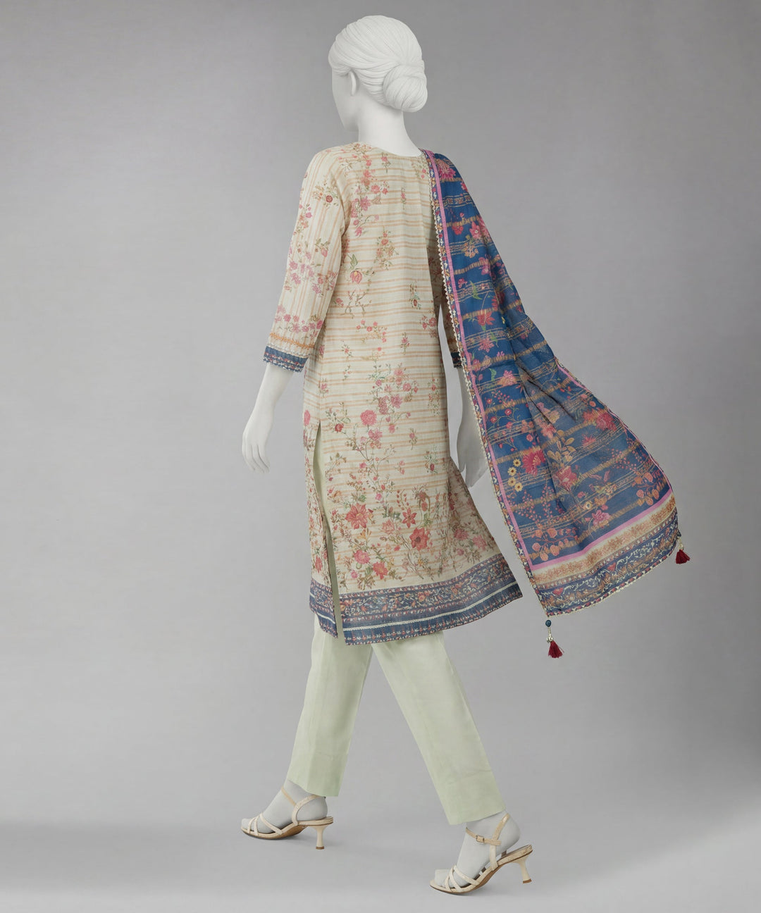 Jacquard Green Unstitched Suit - J. Junaid Jamshed