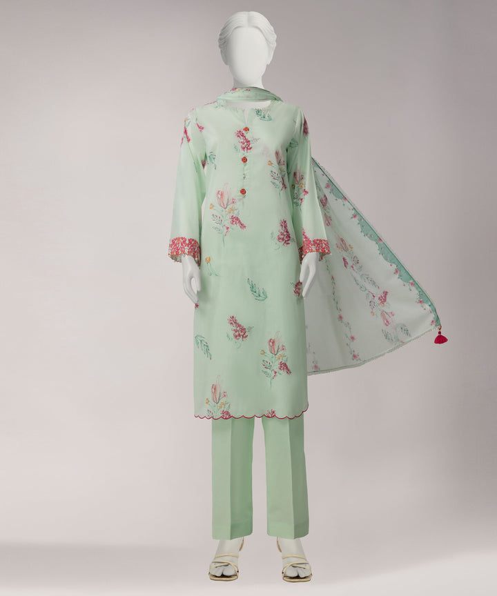 Lawn Multicolor Unstitched Suit - J. Junaid Jamshed