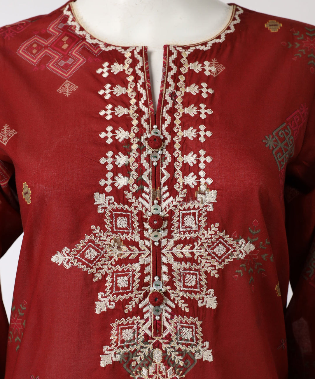 Lawn Multicolor Unstitched Suit - J. Junaid Jamshed