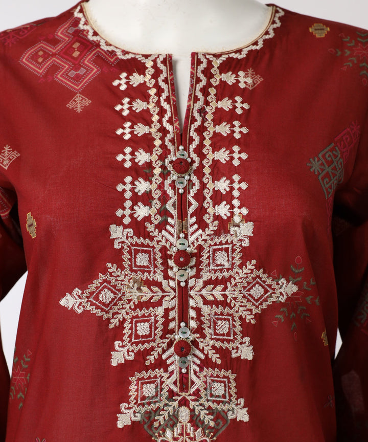 Lawn Multicolor Unstitched Suit - J. Junaid Jamshed