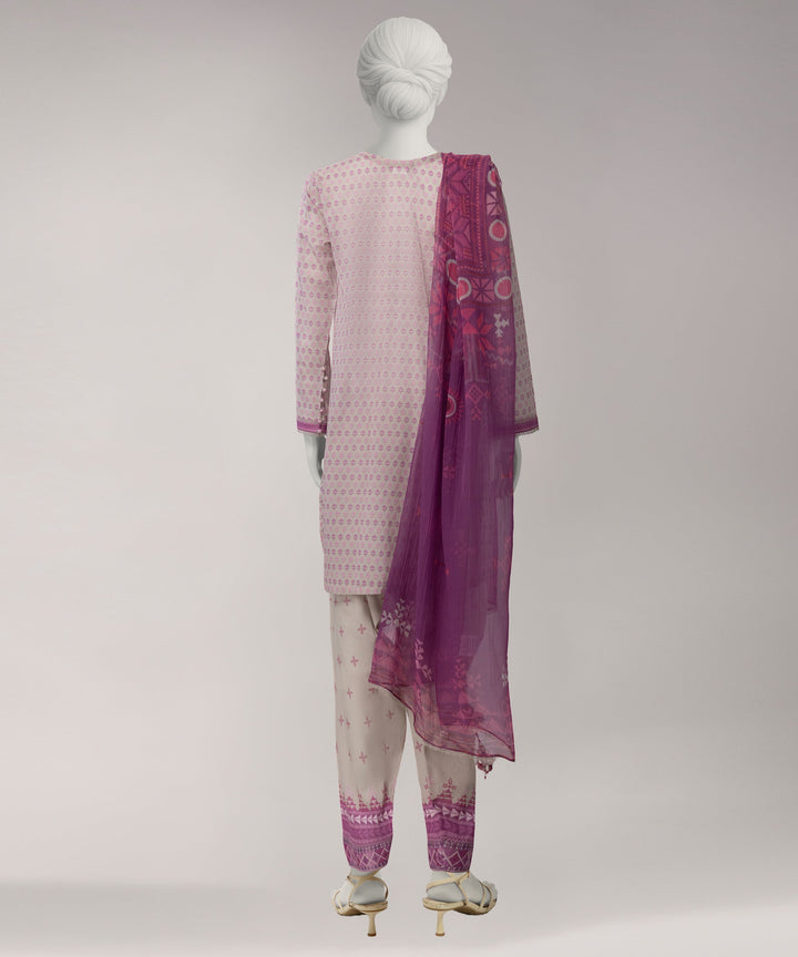 Lawn Multicolor Unstitched Suit - J. Junaid Jamshed