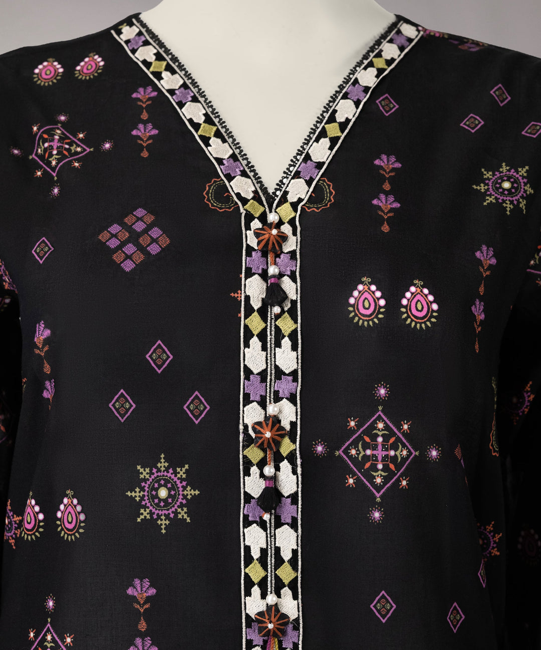 Lawn Multicolor Unstitched Suit - J. Junaid Jamshed