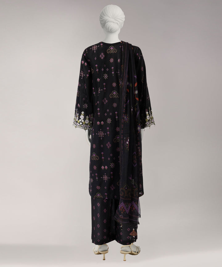 Lawn Multicolor Unstitched Suit - J. Junaid Jamshed