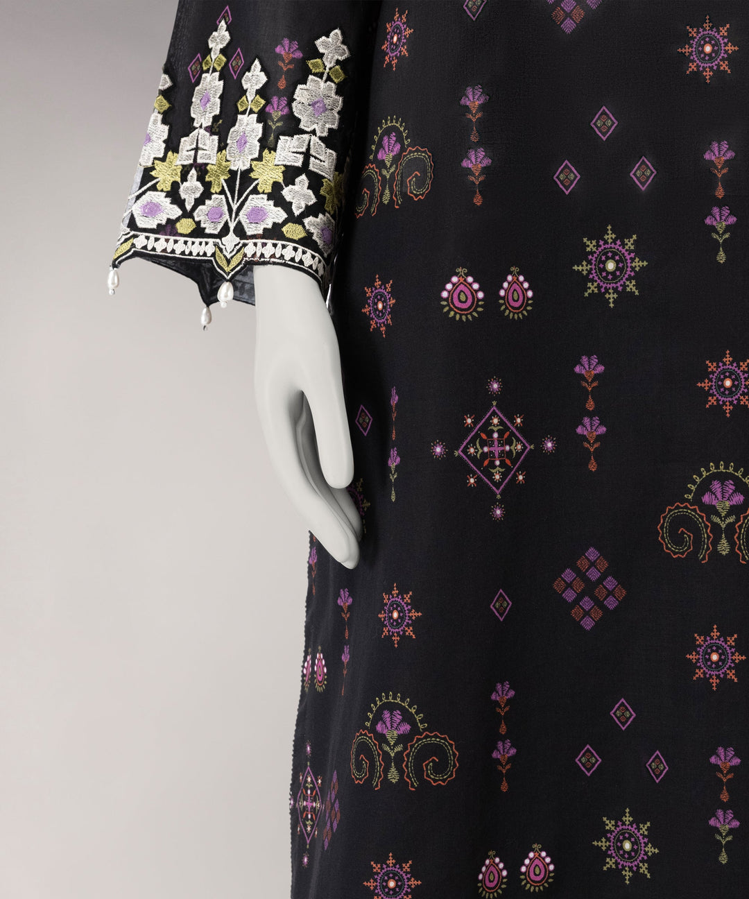 Lawn Multicolor Unstitched Suit - J. Junaid Jamshed