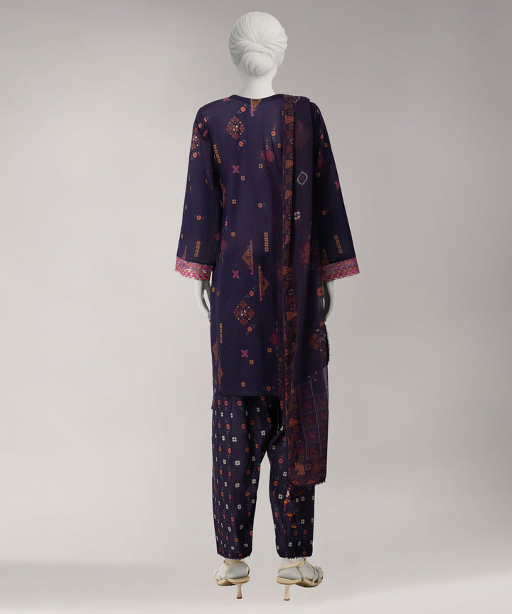 Lawn Multicolor Unstitched Suit - J. Junaid Jamshed