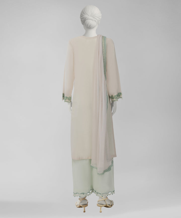 Lawn Off White Unstitched Suit - J. Junaid Jamshed