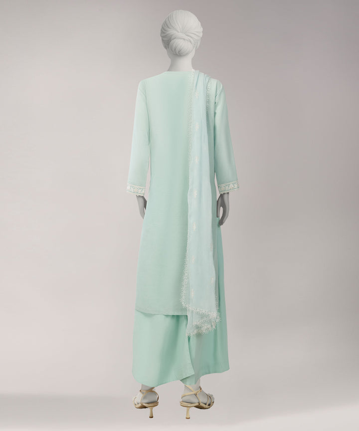 Lawn Sky Blue Unstitched Suit - J. Junaid Jamshed
