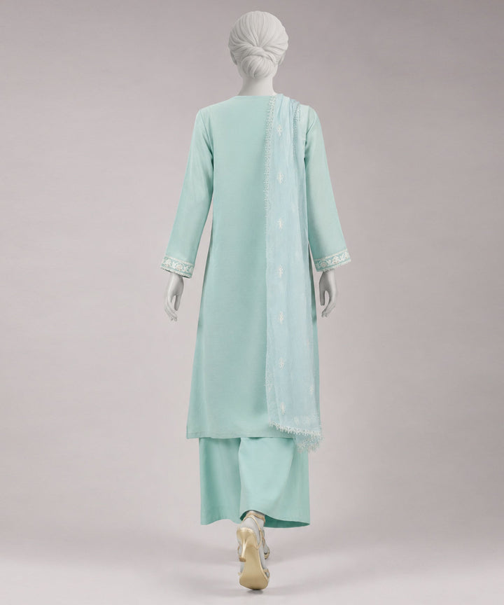 Lawn Sky Blue Unstitched Suit - J. Junaid Jamshed