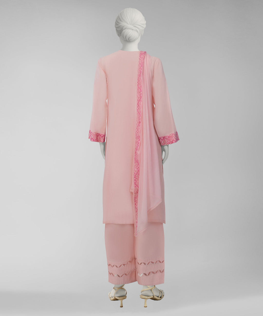 Lawn Pink Unstitched Suit - J. Junaid Jamshed