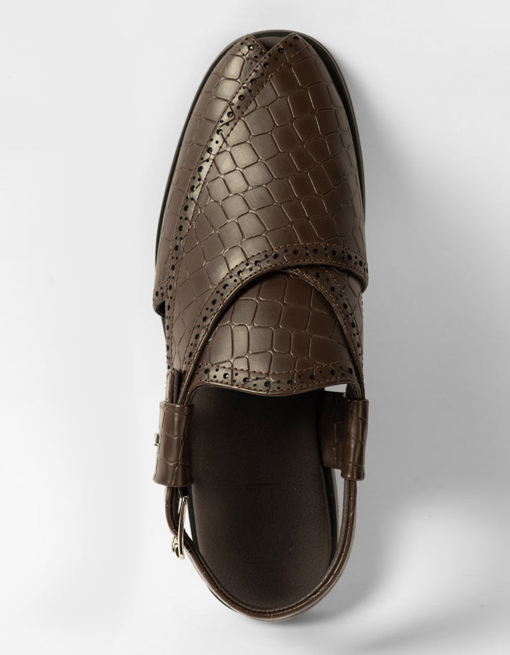 Brown Peshawari Chappal - J. Junaid Jamshed