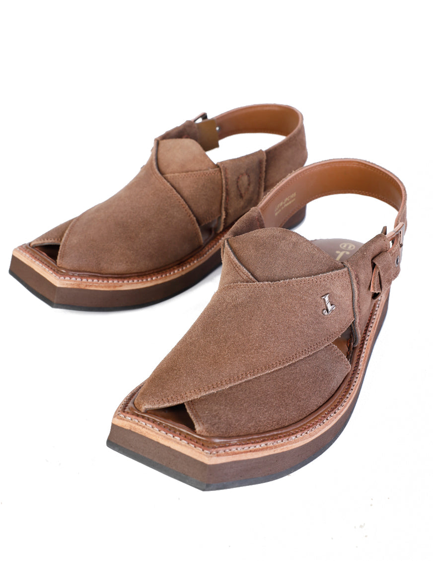Brown Peshawari Chappal - J. Junaid Jamshed