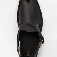 Black Peshawari Chappal - J. Junaid Jamshed