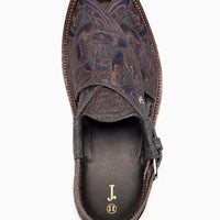 Denim Denim Black Peshawari Chappal - J. Junaid Jamshed