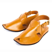 Plain Brown Peshawari Chappal - J. Junaid Jamshed