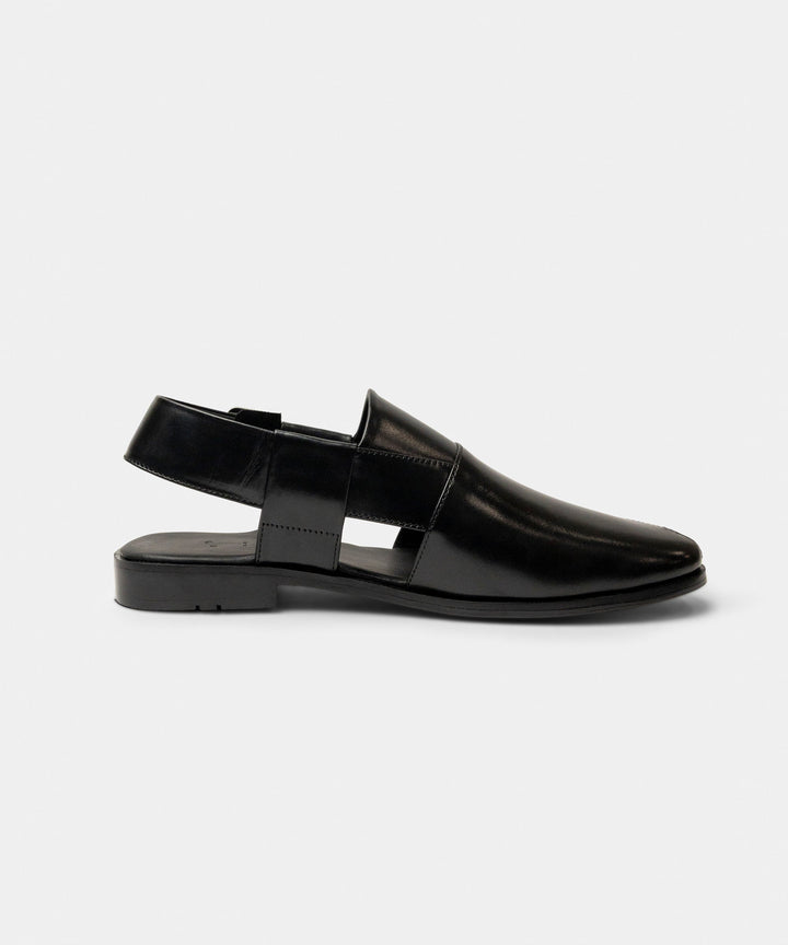 Black Peshawari Chappal - J. Junaid Jamshed