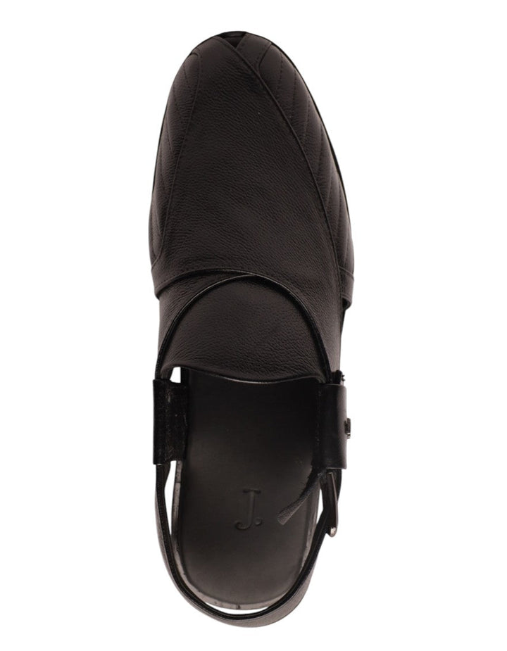 Black Peshawari Chappal - J. Junaid Jamshed