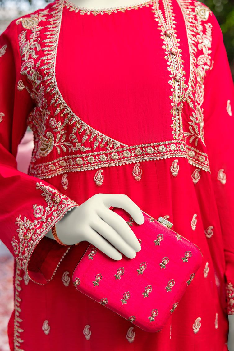 Paper Cotton Pink Stitched Suit - J. Junaid Jamshed