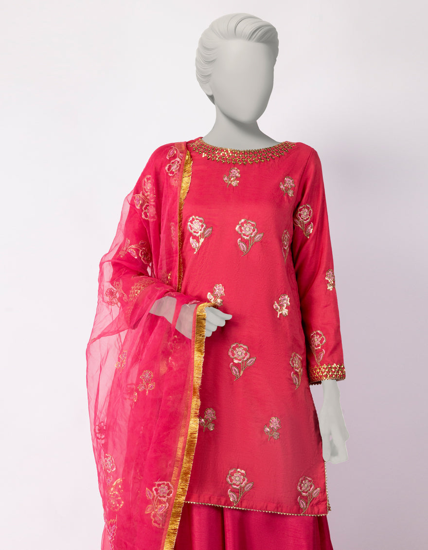 Paper Cotton Pink Stitched Suit - J. Junaid Jamshed