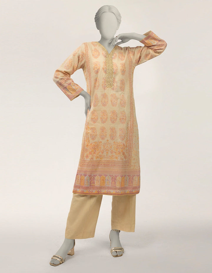 Lawn Multicolor Kurti - J. Junaid Jamshed