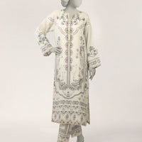 Maple Silk Blue Stitched Suit - J. Junaid Jamshed