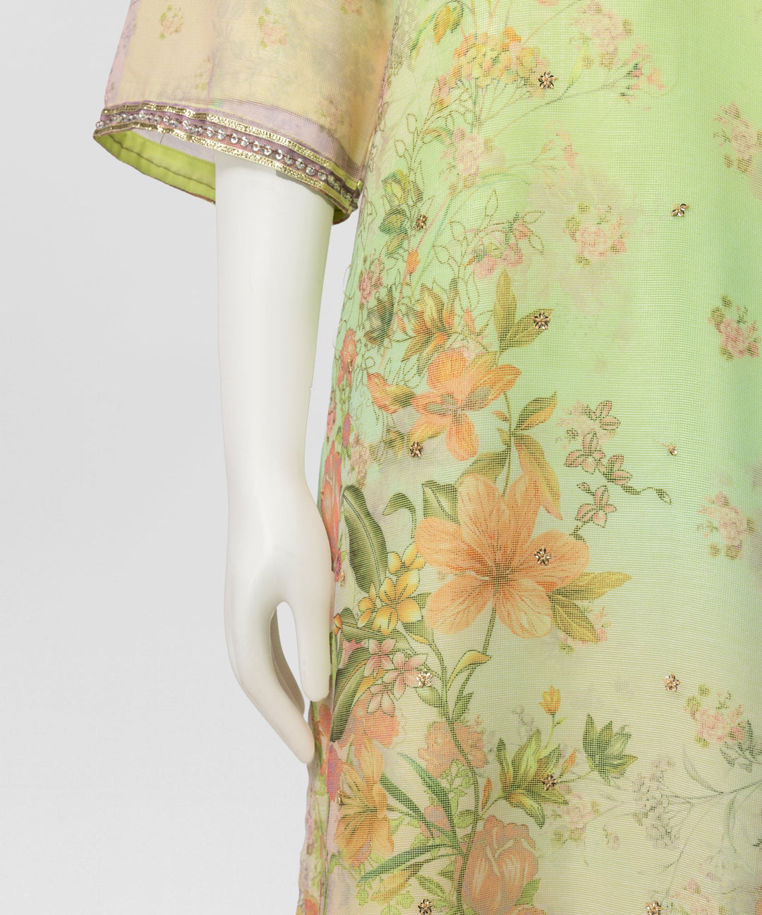Cotton Net Multicolor Stitched Suit - J. Junaid Jamshed