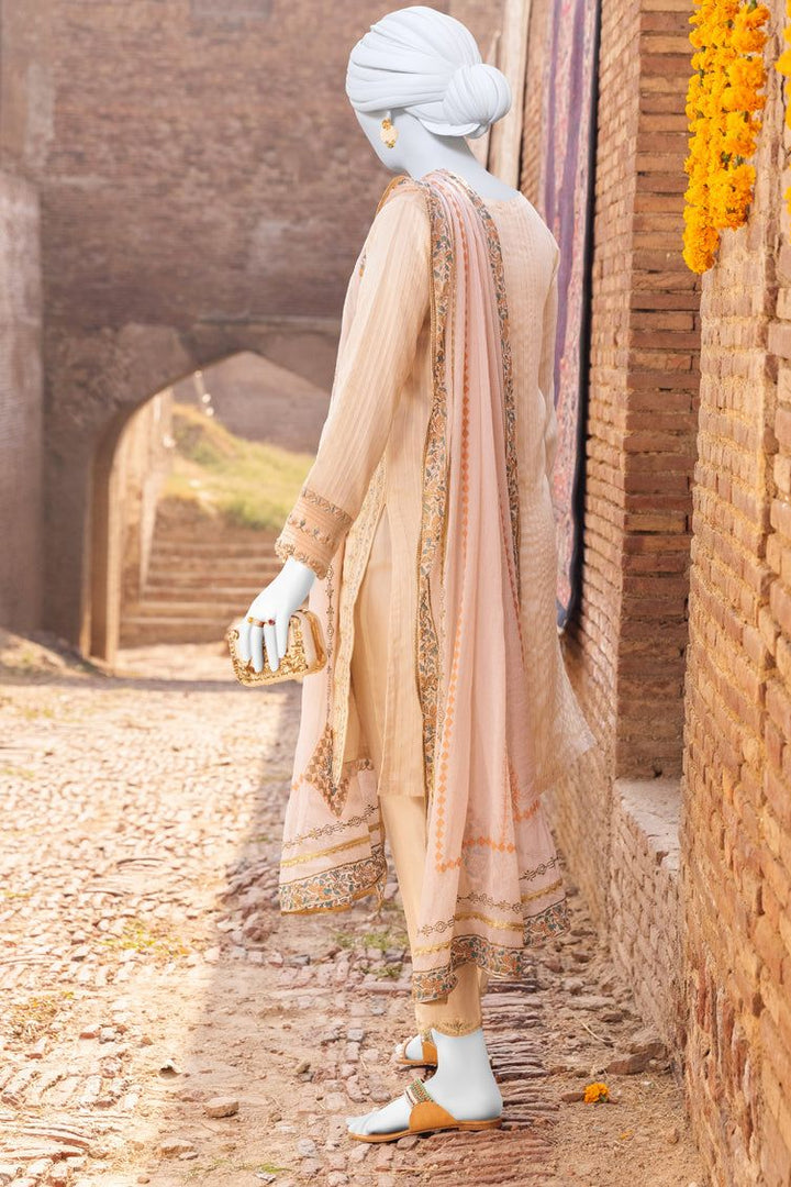 Organza Off White Stitched Suit - J. Junaid Jamshed