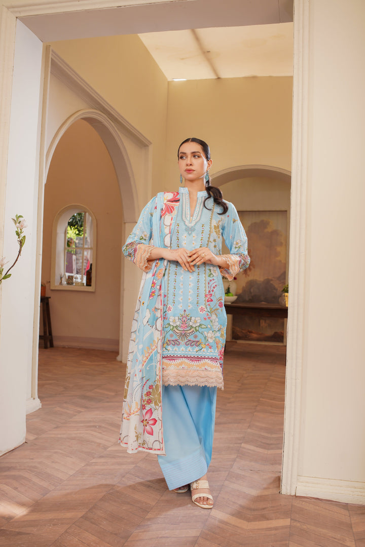 Azure Breeze - Lala Mashaal Stitched