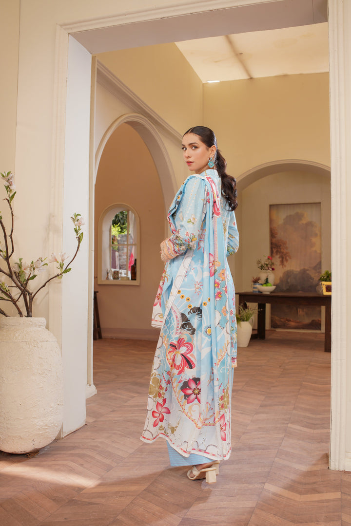 Azure Breeze - Lala Mashaal Stitched