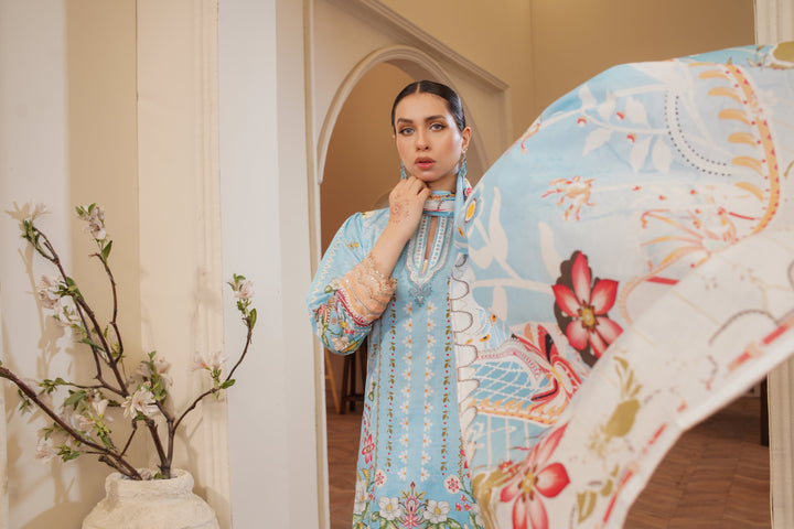 Azure Breeze - Lala Mashaal Stitched