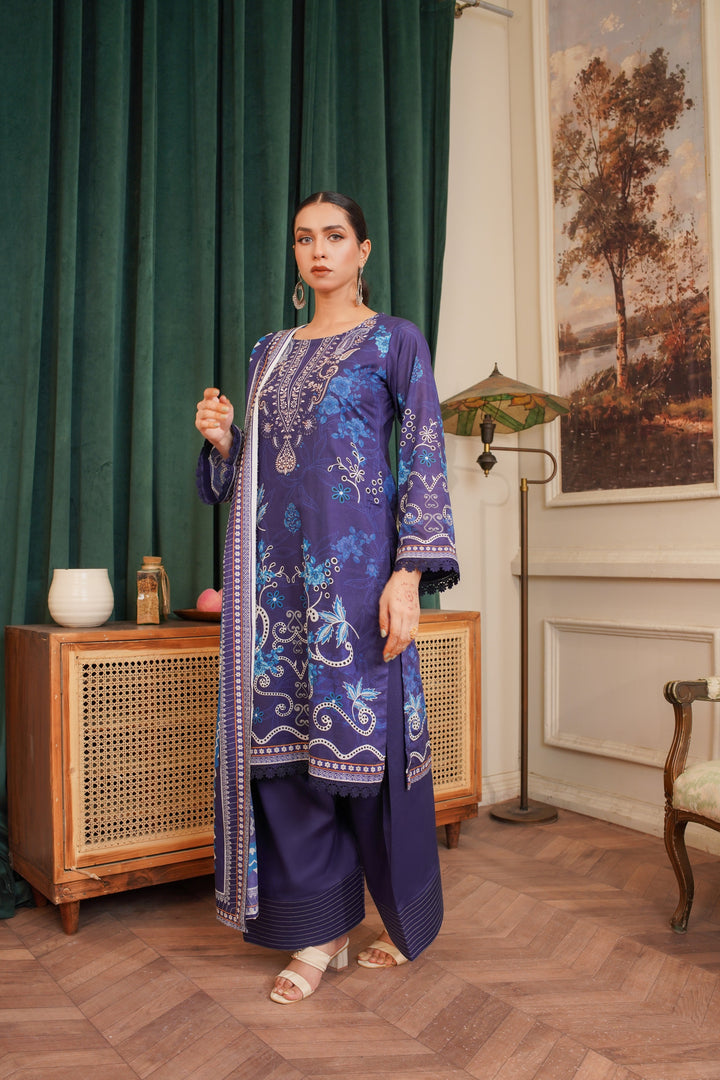 Celestial Indigo - Lala Mashaal Stitched
