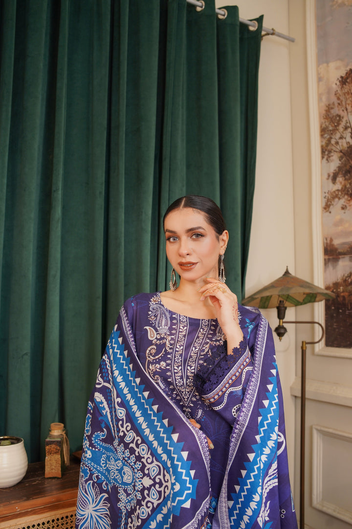 Celestial Indigo - Lala Mashaal Stitched