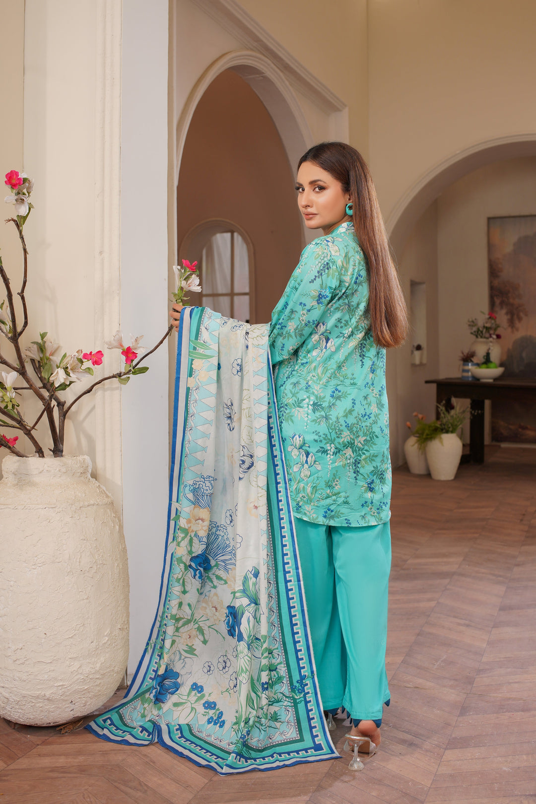 Serene Mint - Lala Mashaal Stitched