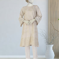 Lawn Beige Kurti - J. Junaid Jamshed