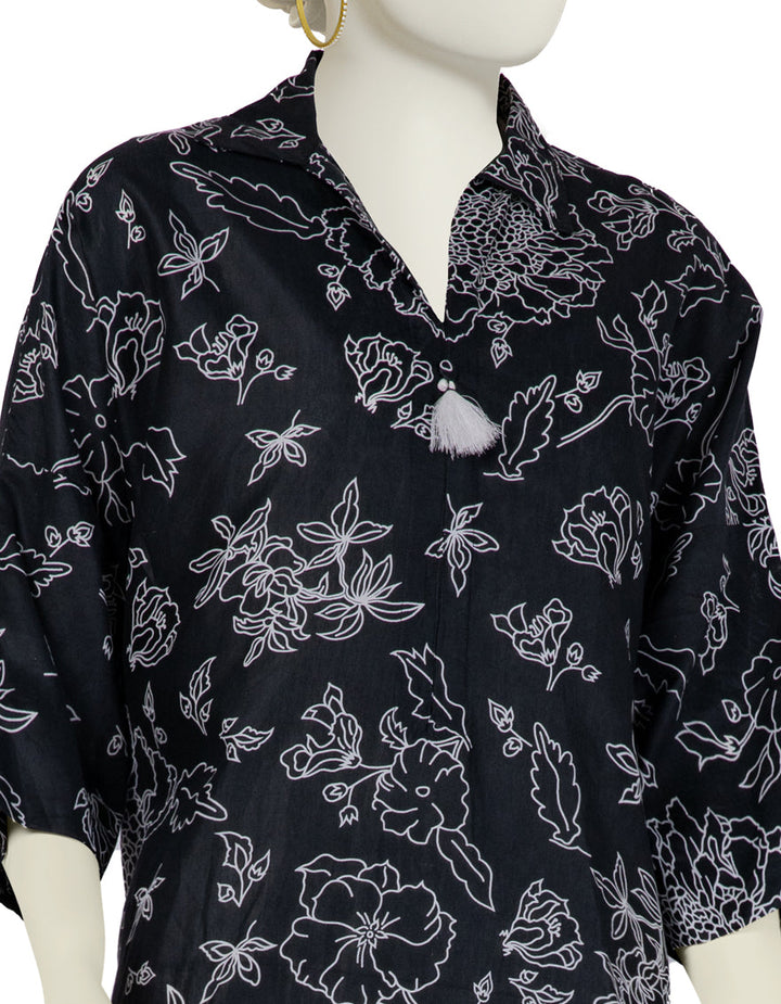 Lawn Black Kurti - J. Junaid Jamshed