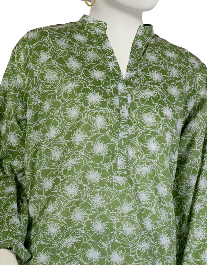 Lawn Green Kurti - J. Junaid Jamshed