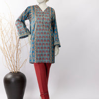 Lawn Blue Kurti - J. Junaid Jamshed