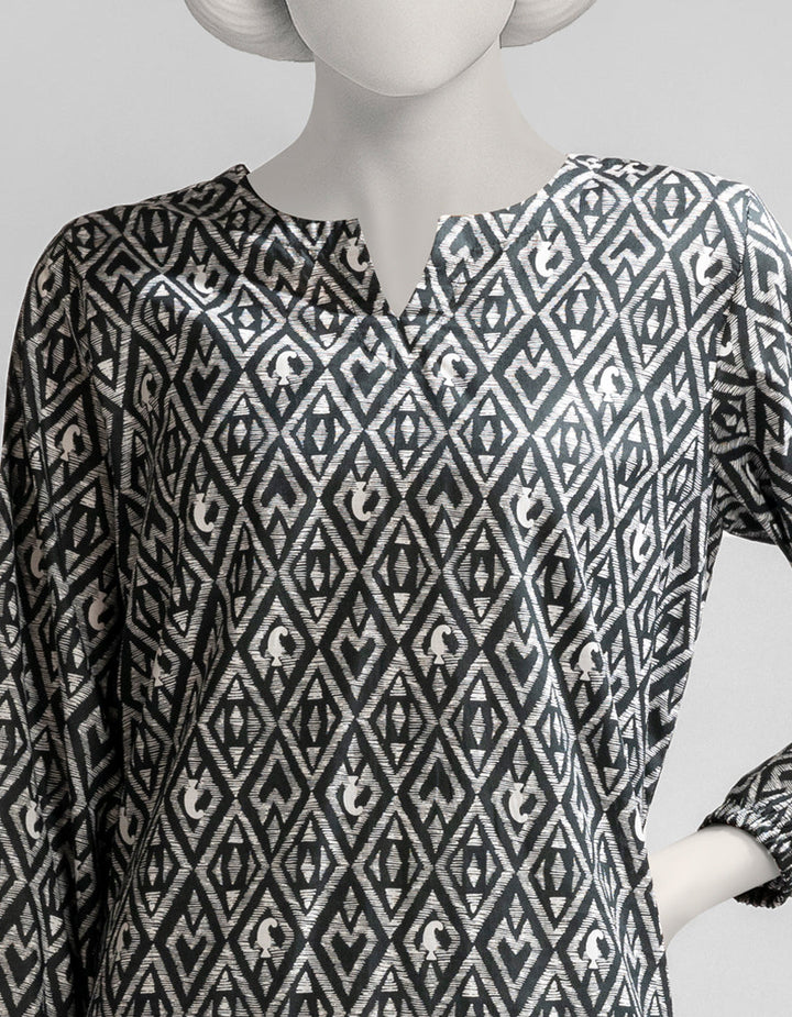 Lawn Black Kurti - J. Junaid Jamshed
