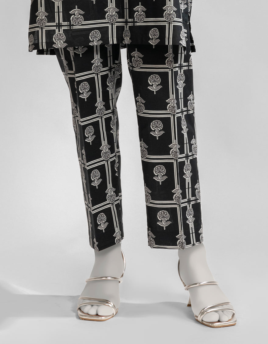 Lawn Black Trouser - J. Junaid Jamshed