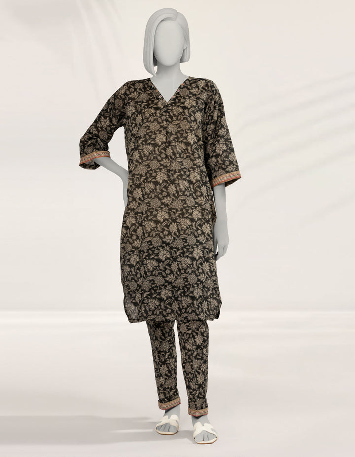 Lawn Black Kurti - J. Junaid Jamshed